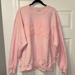 Light Pink HAZEL Embroidered Crewneck Sweatshirt